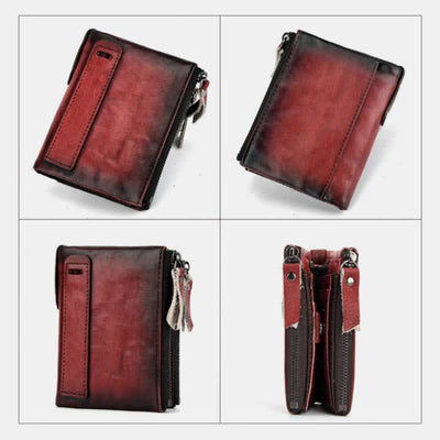 Bifold RFID Blocking Leather Wallet Short Front Pocket Wallet for Men