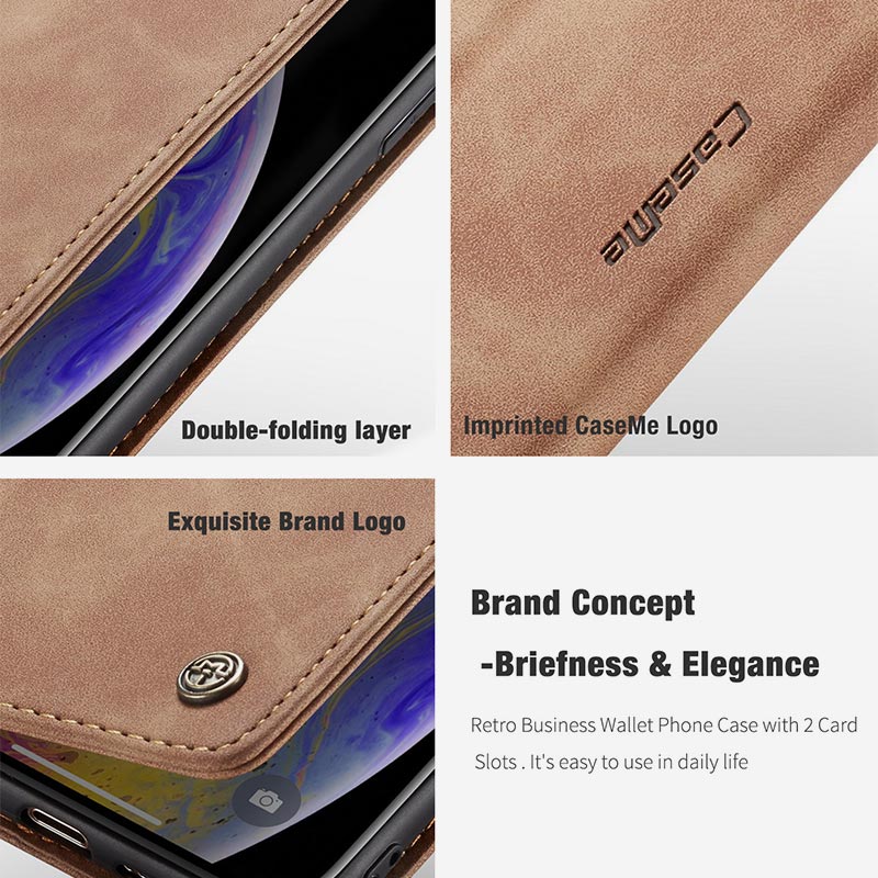 Leather Phone Case Phone Bag for iPhone Samsung with Card Holder Banknote Pocket