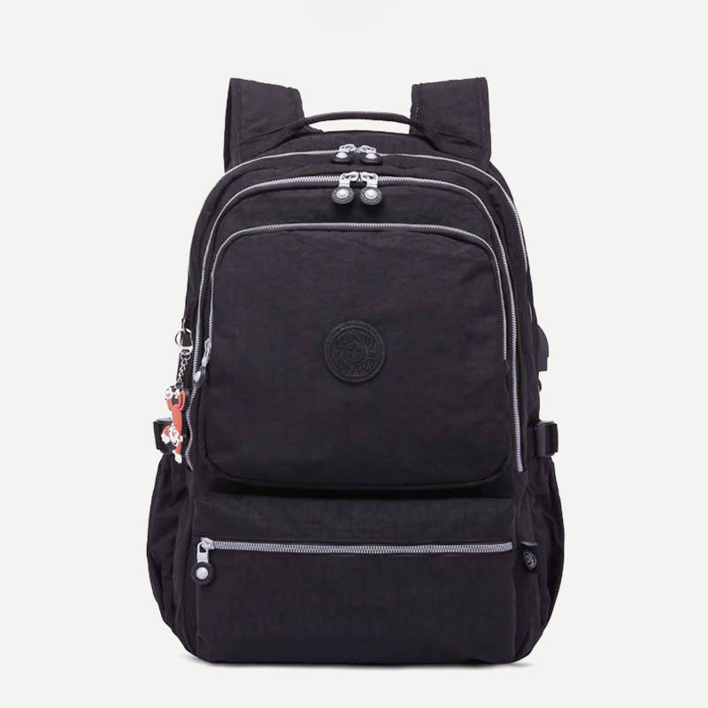 Multi-pocket Waterproof USB Charging Port School Travel Backpack