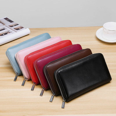 <Shipped within 24 hours> RFID Genuine Leather Card Wallet