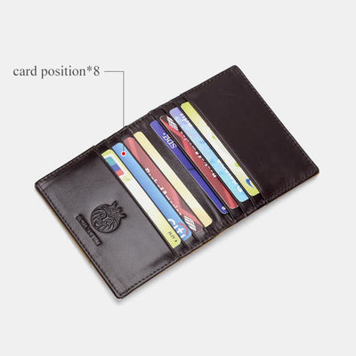 Bifold Front Pocket Leather Wallet for Men Slim RFID Blocking Wallet