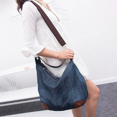 Multifunctional Classic Denim Tote Hobo Shoulder Crossbody Bag