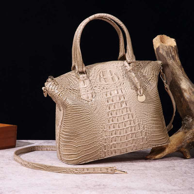 Tote For Women Daily Use Retro Crocodile Crossbody Bag