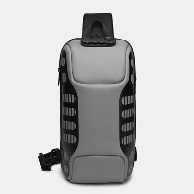 Multifunction Waterproof Anti-theft Casual Sling Bag With USB Charging Port