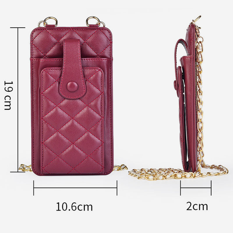 Elegant Embossing Small Crossbody Phone Bag