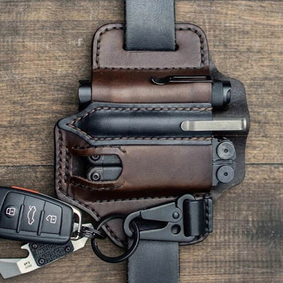 Unique Quality Leather Belt Loop Waist Multitool Sheath