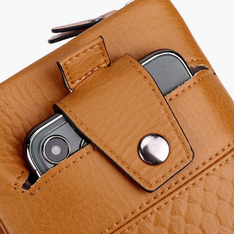 Plain Color Phone Bag Large Capacity Leather Wallet For Women