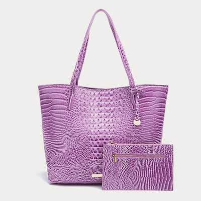 Tote For Women Daily Retro Crocodile Pattern Bag Set