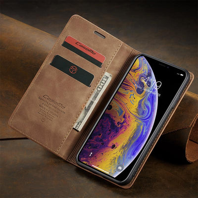 Leather Phone Case Phone Bag for iPhone Samsung with Card Holder Banknote Pocket