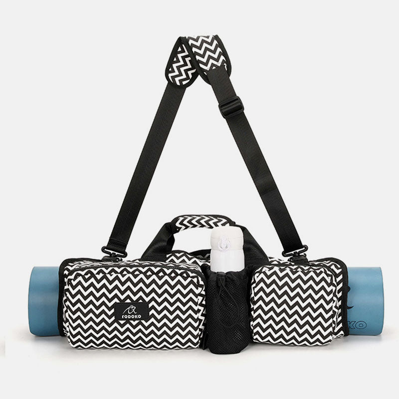 Exercise Yoga Mat Bag Carrier for Women Men with Multi-Pockets Adjustable Strap