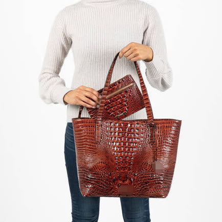 Tote For Women Daily Retro Crocodile Pattern Bag Set