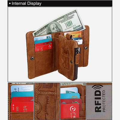 Wallet For Men RFID Multiple Slots Portable Daily Shopping Purse