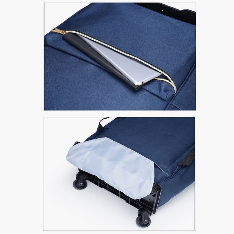 <Shipped within 24 hours> Detachable Rolling Backpack Travel Folding Pull Rod Bag