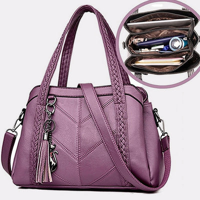 <Shipped within 24 hours> Top-Handle Bag Tassel Large Capacity Crossbody Bag