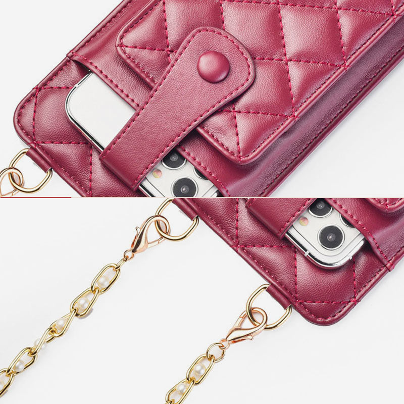 Elegant Embossing Small Crossbody Phone Bag