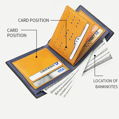 Men's Extra Capacity Slimfold Wallet Passcase Durable Wallets Card Holder