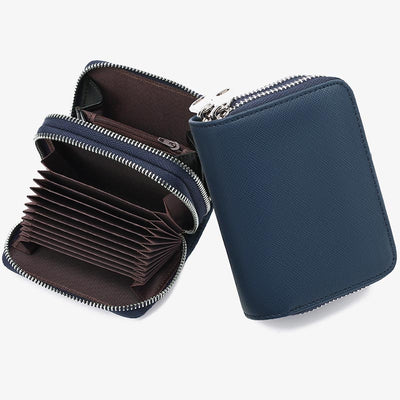 Floral Leather Wallet RFID Accordion Card Bag For Women