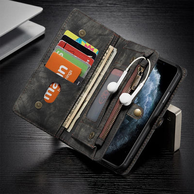 Retro Leather Wallet Phone Bag for iPhone with Multi-Slot