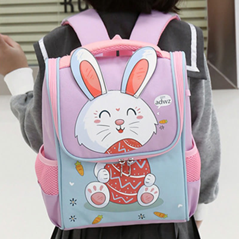 Cartoon Backpack For Kids Animal Printing Spine Protect Schoolbag