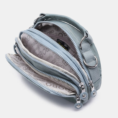 Limited Stock: Multi-Pocket Lightweight Nylon Crossbody Bag with Top Handle