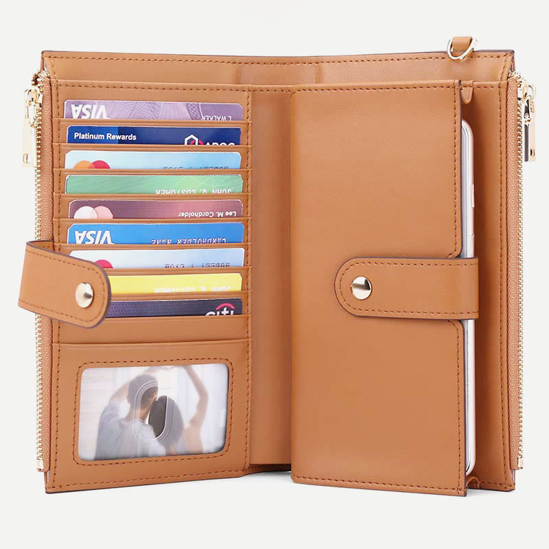 Wallet for Women RFID Multiple Slot Large Capacity Leather Card Purse