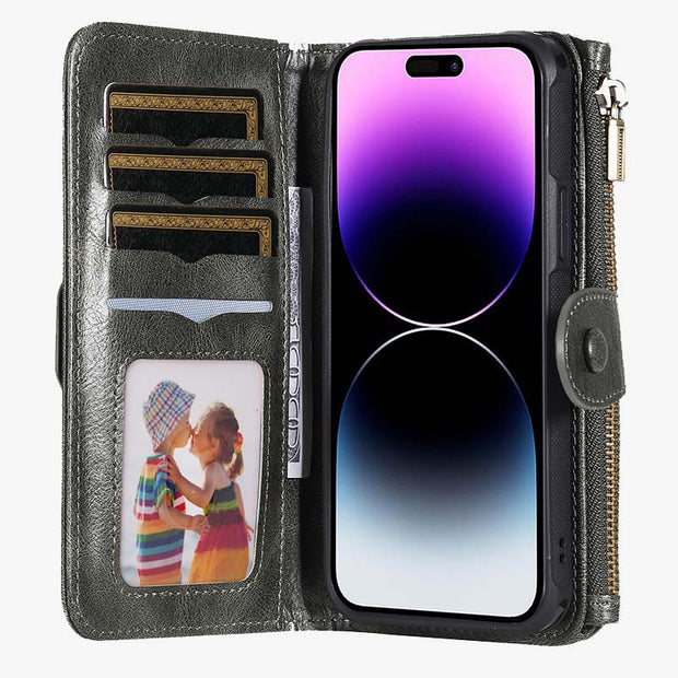 2 In 1 Phone Case For Iphone Multiple Slot Wallet