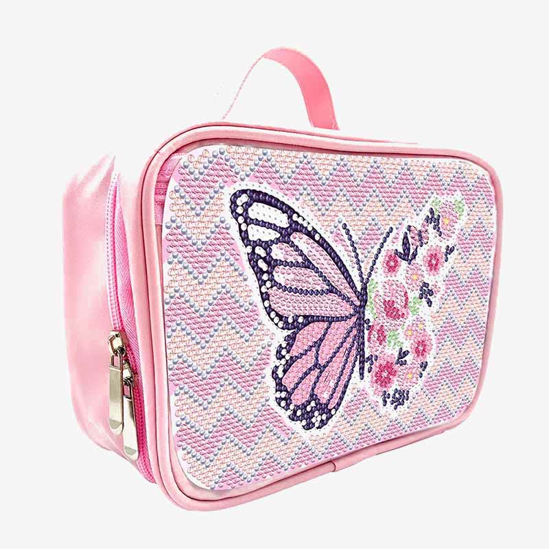 DIY Diamond Cosmetic Bag Handmade Pink Makeup Bag Purses