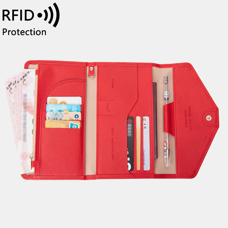 RFID Passport Holder For Travel Ultra Thin Multifunctional Document Bag