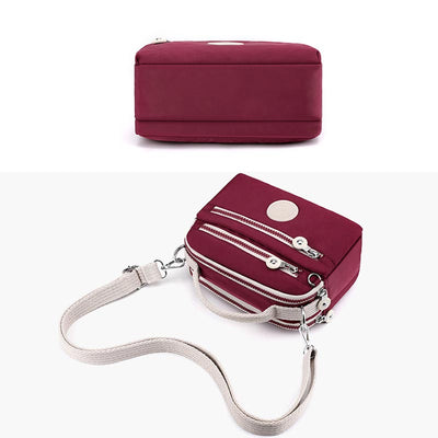 <Shipped within 24 hours> Multi-Pocket Nylon Purse Cross Body Bag