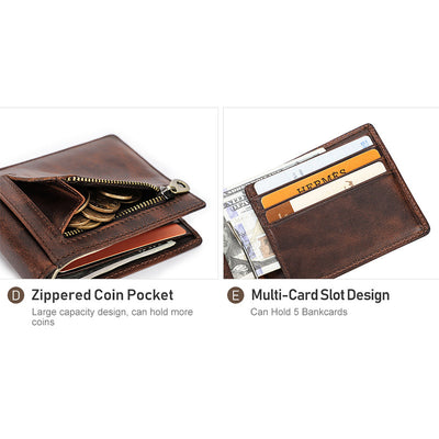 Multi Slot Leather Airtag Wallet