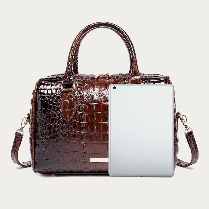 Tote For Women Travel Elegant Crocodile Pattern Crossbody Bag