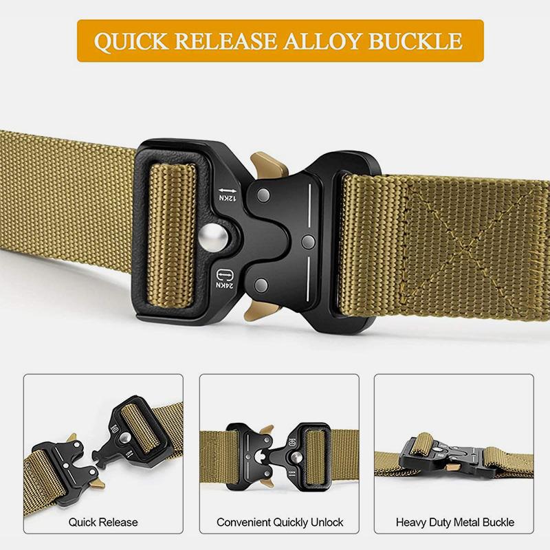 Limited Stock: Mens Tactical Belt Military Nylon Web Duty Belt with Pouch&Hook