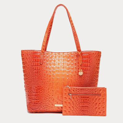 Tote For Women Daily Retro Crocodile Pattern Bag Set