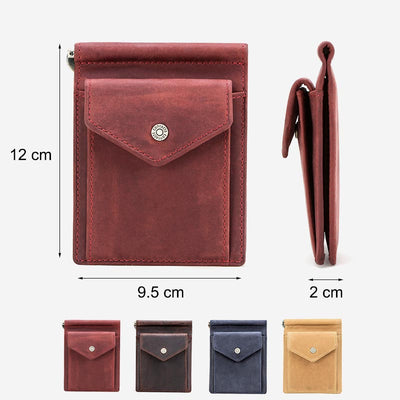 RFID Vintage Genuine Leather Slim Wallet