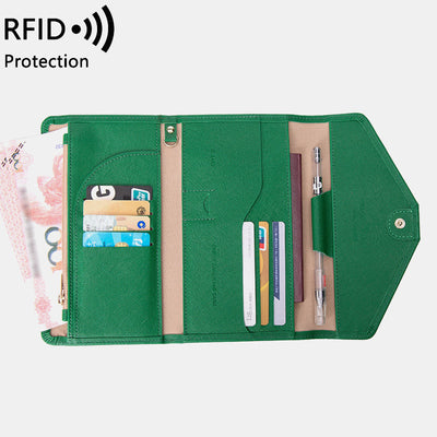 RFID Passport Holder For Travel Ultra Thin Multifunctional Document Bag