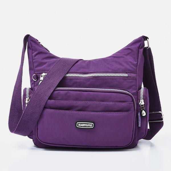 Waterproof Multi-Pocket Nylon Crossbody Bag