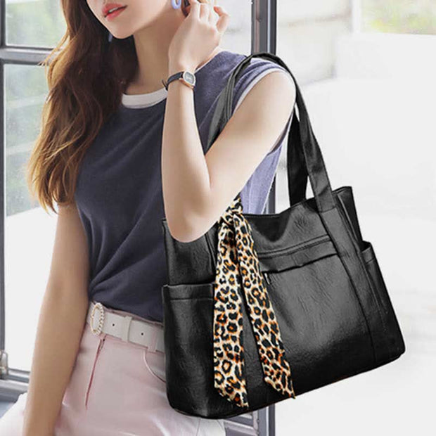 Limited Stock: Women's Leather Tote Shoulder Bag