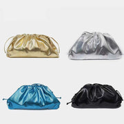 Dumpling Clutch Crossbody Bag Cloud Sparkly Metallic Purse for Women