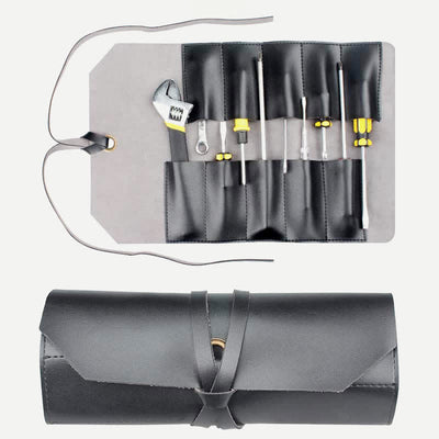 Leather Roll Up Tool Pouch Bag Tool Organizer Retched Bag