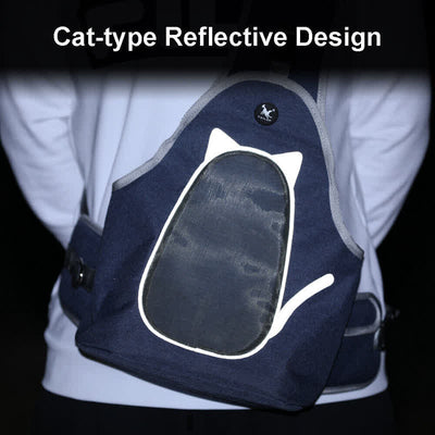 Comfortable Sturdy Reflective Sling Bag For Small Pet Cat Dog