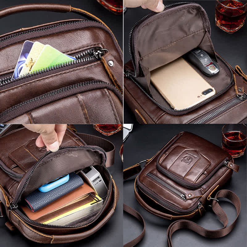 Men's Casual Leather Business Vintage Crossbody Bag