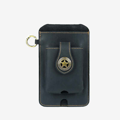 Multifunctional Genuine Leather Cell Phone Belt Bag Loop Waist Holster