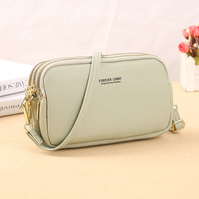 Triple Compartment Phone Bag For Women Large Space Crossbody Bag