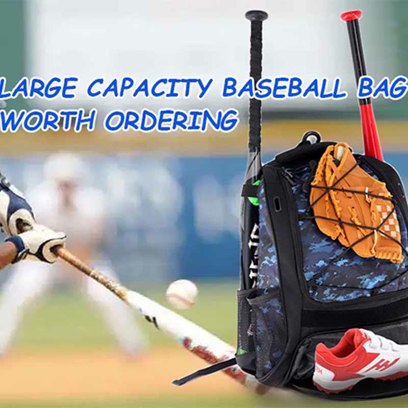 Baseball Equipment Backpack Kids Adult Training Outdoor Sports Bag