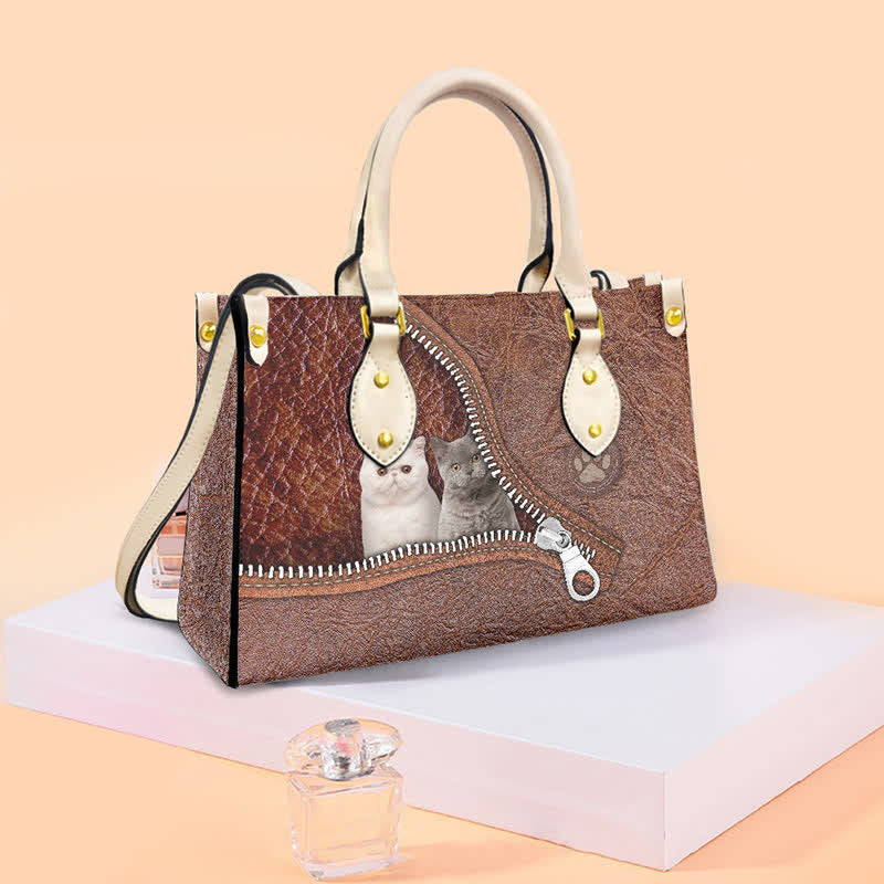 Top-Handle Satchel for Women Animals Print Leather Tote Handbag Crossbody Bag