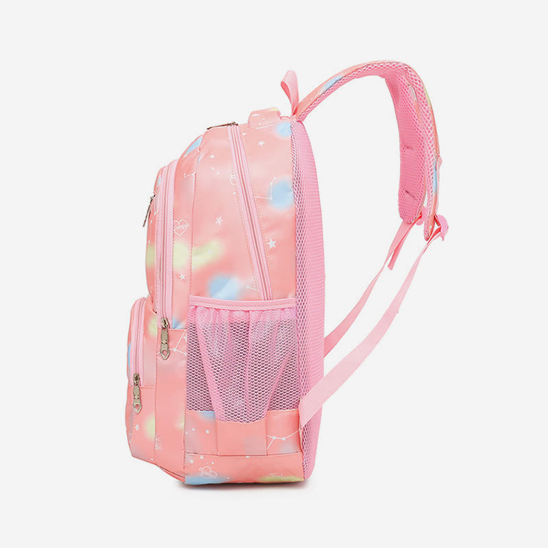 Backpack For Kids School Three-Piece Light Color Print Daypack