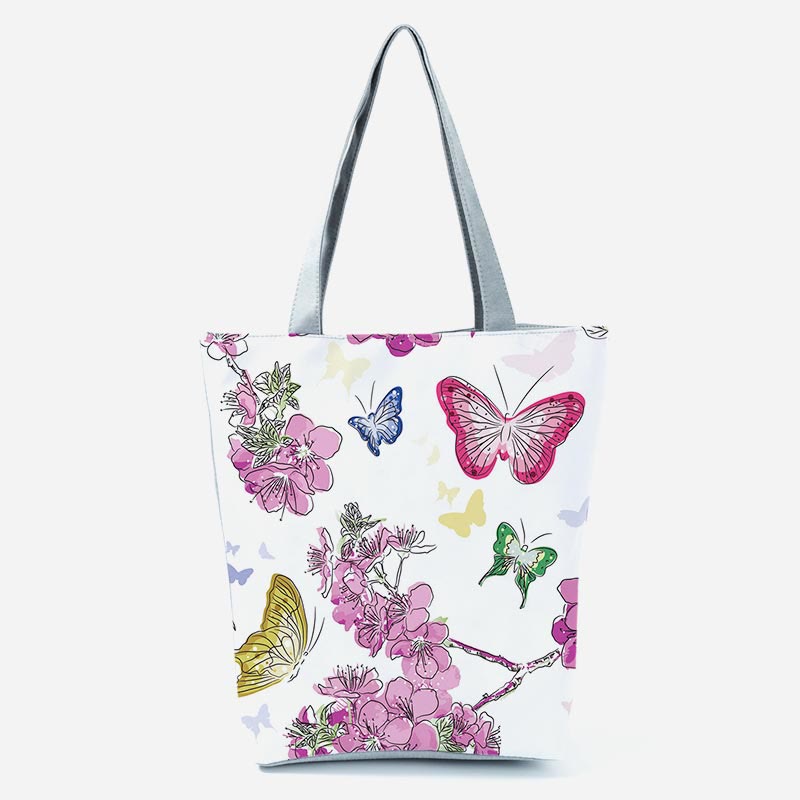 Tote Bag For Women Floral Print Large Capacity Shoulder Bag