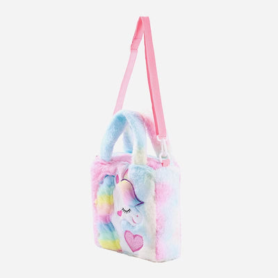 Handbag For Kids Cute Cartoon Embroidered Plush Unicorn Crossbody Bag