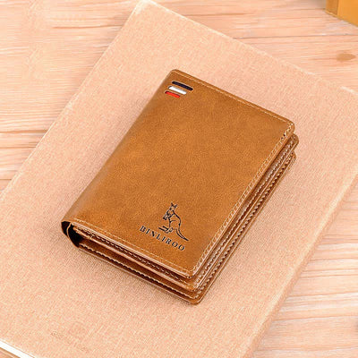 Mens RFID Blocking Wallet Soft PU Leather Credit Card Holder