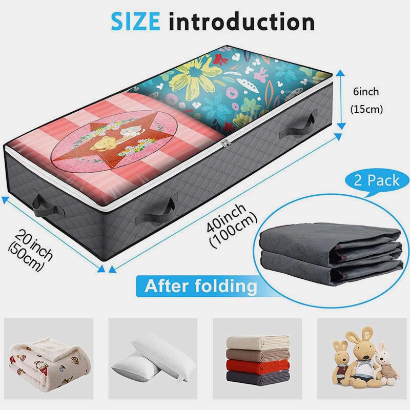 Storage Bag For Home Under-Bed Foldable Dustproof Quilt Storage Box